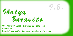 ibolya barasits business card